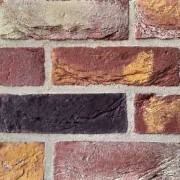 Фасадна плитка Loft Brick Бостон 10 Темно-червоний з бежево-жовтими нотами 210x65 мм м2