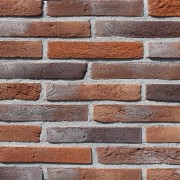 Фасадна плитка Loft Brick Лонг Форд 30 Червоно-коричневий з чорними вставками 295x50 мм м2